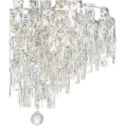 Vienna Full Spectrum Villette Chrome Chandelier 27 1/2" Wide Modern Cascade Crystal 6-Light LED Fixture For Dining Room Foyer Kitchen Island Entryway -Home Decor GUEST 01b95370 363d 4415 ad88 3f66ab9b1e29
