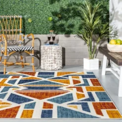 NuLOOM Alexia Contemporary Geometric Indoor/Outdoor Patio Area Rug -Home Decor GUEST 0526ebc3 3766 4f4e 99b2 8c8543734a39