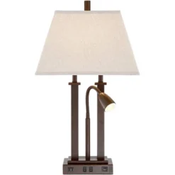 Possini Euro Design Possini Euro Deacon Bronze Gooseneck Lamps With USB And Outlet Set Of 2 -Home Decor GUEST 0566c245 a6ca 4b57 9975 39551895d7f0