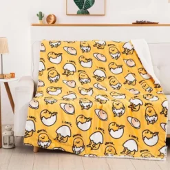 The Northwest Company Sanrio Gudetama Shell Shorts Silk-Touch Throw Blanket | 50 X 60 Inches