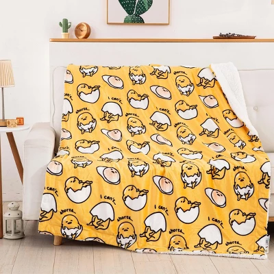 The Northwest Company Sanrio Gudetama Shell Shorts Silk-Touch Throw Blanket | 50 X 60 Inches 1 The Northwest Company Sanrio Gudetama Shell Shorts Silk-Touch Throw Blanket | 50 X 60 Inches