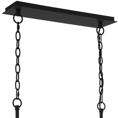 Possini Euro Design Carrine Black Silver Linear Pendant Chandelier 38 1/2" Wide Modern Clear Crystal 8-Light Fixture For Dining Room Kitchen Island 2 Possini Euro Design Carrine Black Silver Linear Pendant Chandelier 38 1/2" Wide Modern Clear Crystal 8-Light Fixture For Dining Room Kitchen Island - Image 2