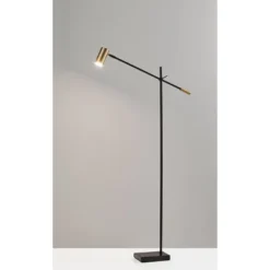 58" X 63" Collette Floor Lamp (Includes LED Light Bulb) Black - Adesso