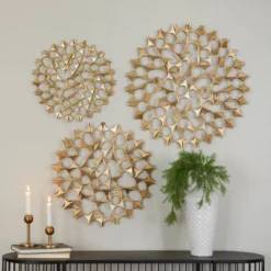 Set Of 3 Metal Starburst Wall Decors With Cutout Design - Olivia & May -Home Decor GUEST 091889cc 37c5 424b a926 80b42af2449e