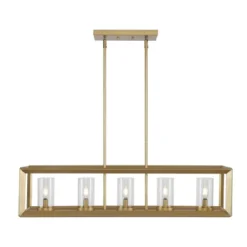 LED 5-Light Metal/Glass Anna Linear Pendant - JONATHAN Y 17 LED 5-Light Metal/Glass Anna Linear Pendant - JONATHAN Y -Home Decor GUEST 0a7f92c6 e023 4d44 88bd 9863f576b05c