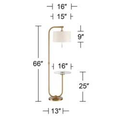 Possini Euro Design Volta Modern Floor Lamp With Tray Table 66" Tall Brass USB Charging Port White Drum Shade For Living Room Bedroom Office House 15 Possini Euro Design Volta Modern Floor Lamp With Tray Table 66" Tall Brass USB Charging Port White Drum Shade For Living Room Bedroom Office House -Home Decor GUEST 0b51f10c f28d 4873 a815 588c573b8b5f