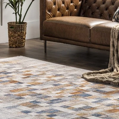 NuLOOM Mindy Faded Contemporary Tiles Fringe Area Rug 8 NuLOOM Mindy Faded Contemporary Tiles Fringe Area Rug - Image 8