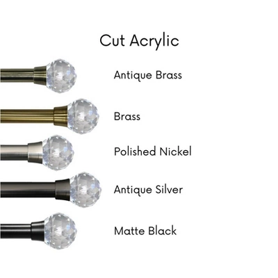 Linen Avenue Cut Acrylic Single And Double Window Curtain Rod Set 6 Linen Avenue Cut Acrylic Single And Double Window Curtain Rod Set - Image 6