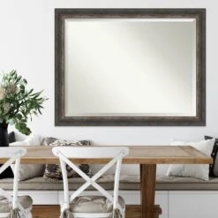 45" X 35" Bark Rustic Char Framed Wall Mirror Brown - Amanti Art -Home Decor GUEST 0d68d776 be87 41cd 882e 60a853685788