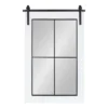 24" X 37" Cates Windowpane Framed Decorative Wall Mirror White - Kate & Laurel All Things Decor