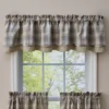 Park Designs Prairie Wood Lined Layered Valance - 72'' L - Gray