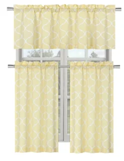 Kate Aurora Shabby Lattice Cotton Blend Kitchen Curtain Tier & Valance Set -Home Decor GUEST 0eaee347 7ba2 4fbc 92fc 0ad376041018