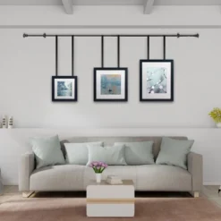 1-Inch Curtain Rod- Decorative Modern Square Finials And Hardware- For Home Decor In Bedroom And Kitchen, 48-84-Inch By Hastings Home (Black) -Home Decor GUEST 10b6d8ed 923f 42b8 b953 12e77448baef