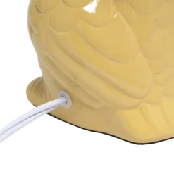 12.8" Contemporary Ceramic Owl Bedside Table Lamp With Matching Fabric Shade Yellow - Simple Designs -Home Decor GUEST 12529675 b7ff 4c53 aa17 a4aa0a44d826