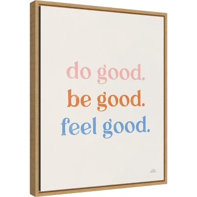16" X 20" Do Good By Laura Marshall Framed Canvas Wall Art Light Brown - Amanti Art 1 16" X 20" Do Good By Laura Marshall Framed Canvas Wall Art Light Brown - Amanti Art