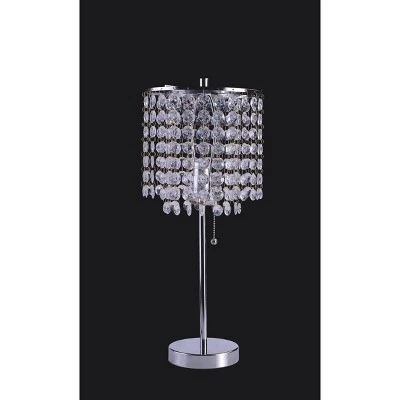 20.25" Deco Glam Table Lamp Silver - Ore International 1 20.25" Deco Glam Table Lamp Silver - Ore International
