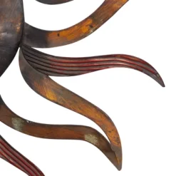 Metal Sunburst Wall Decor With Distressed Copper Like Finish Brass - Olivia & May -Home Decor GUEST 15eb4e12 996b 4504 b8ef 450b15495f8d