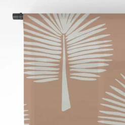 CoastL Studio Wide Palm Terra Cotta Single Panel Sheer Window Curtain - Deny Designs -Home Decor GUEST 16d39d9f 46ee 4ea8 b49a 80a441bbdc28