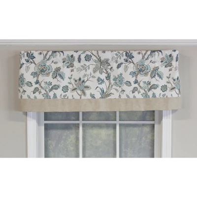 Gianna Banded 3in Rod Pocket Contrast Bottom Banding Valance 50in X 16in By RLF Home 6 Gianna Banded 3in Rod Pocket Contrast Bottom Banding Valance 50in X 16in By RLF Home - Image 6