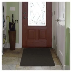 2'x3' Solid Dotted Doormat Black - HomeTrax