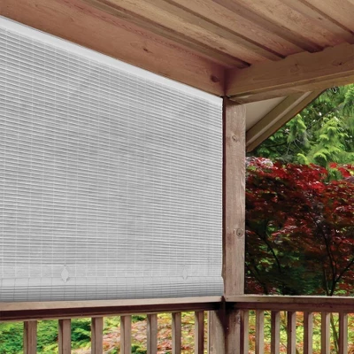 72" X 72" Outdoor Oval Vinyl Cord-Free PVC Rollup Blinds White - Radiance 2 72" X 72" Outdoor Oval Vinyl Cord-Free PVC Rollup Blinds White - Radiance - Image 2