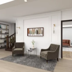 Metal Leaf Varying Texture Wall Decor With Wood Frame Brown - Olivia & May -Home Decor GUEST 1acdff8b 0d19 4f93 822a acdf9ffd0791