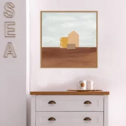 22" X 22" Homey Landscape II By Courtney Prahl Framed Canvas Wall Art Light Brown - Amanti Art -Home Decor GUEST 1bfc038c 804f 44bc b720 1ecf90cf71ea