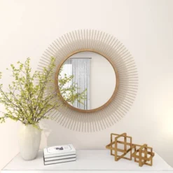 36" Metal Starburst Wall Mirror Gold - Olivia & May -Home Decor GUEST 1c4ddf73 6567 47ea 9d46 2540e45fb881