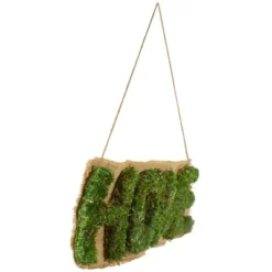 Northlight 24" Cozy Brown And Green “Home” Hanging Wall Decoration
