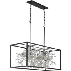 Possini Euro Design Carrine Black Silver Linear Pendant Chandelier 38 1/2" Wide Modern Clear Crystal 8-Light Fixture For Dining Room Kitchen Island 14 Possini Euro Design Carrine Black Silver Linear Pendant Chandelier 38 1/2" Wide Modern Clear Crystal 8-Light Fixture For Dining Room Kitchen Island -Home Decor GUEST 20098fb7 060c 4b63 8ebf 0c0b0dd92a5c