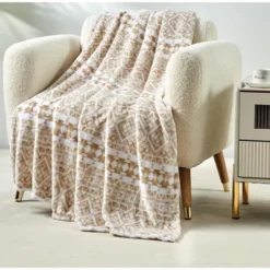 Noble House Super Comfy And Extra Cozy Microplush Tala Throw Blanket (50" X 60") - Tala