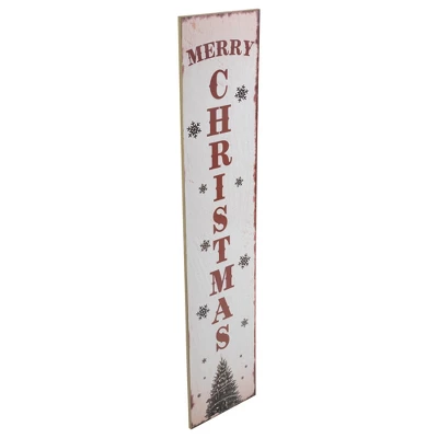 Northlight 36" Merry Christmas Tree And Snowflakes Wall Sign 2 Northlight 36" Merry Christmas Tree And Snowflakes Wall Sign - Image 2