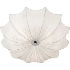 Possini Euro Design Planetarium Modern Ceiling Light Flush Mount Fixture 21" Wide Chrome 3-Light Ivory Fabric Scalloped Bowl For Bedroom Living Room 11 Possini Euro Design Planetarium Modern Ceiling Light Flush Mount Fixture 21" Wide Chrome 3-Light Ivory Fabric Scalloped Bowl For Bedroom Living Room -Home Decor GUEST 2975cbaa a571 4f87 9e9e 7f832c87765a