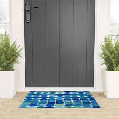 Angela Minca Watercolor Dot Pattern Looped Vinyl Welcome Mat - Society6 1 Angela Minca Watercolor Dot Pattern Looped Vinyl Welcome Mat - Society6