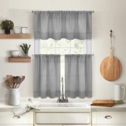 Pintuck Kitchen Window Tier Set Of 2 - Elrene Home Fashions