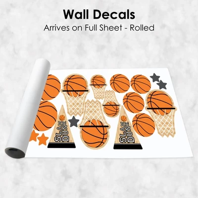 Big Dot Of Happiness Nothin’ But Net - Basketball - Peel And Stick Sports Decor Vinyl Wall Art Stickers - Wall Decals - Set Of 20 4 Big Dot Of Happiness Nothin’ But Net - Basketball - Peel And Stick Sports Decor Vinyl Wall Art Stickers - Wall Decals - Set Of 20 - Image 4