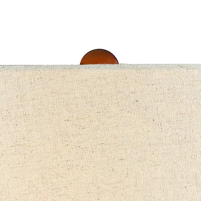 360 Lighting Modern Table Lamp With USB Charging Port 23" High Ivory Ceramic Off-White Drum Shade For Living Room Desk Bedroom House 2 360 Lighting Modern Table Lamp With USB Charging Port 23" High Ivory Ceramic Off-White Drum Shade For Living Room Desk Bedroom House - Image 2