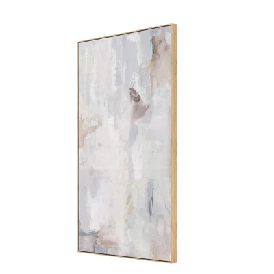 58" X 38" Tonal Abstract Framed Canvas - Threshold™ Designed With Studio McGee 1 58" X 38" Tonal Abstract Framed Canvas - Threshold™ Designed With Studio McGee