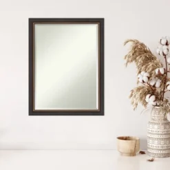 21" X 27" Beveled Ashton Black Wood Wall Mirror - Amanti Art -Home Decor GUEST 330c8954 9c16 4340 8e33 20c68c0c8006
