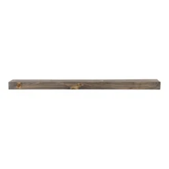 Modern Ember Vara Wood Mantel Shelf - Features Knots And Natural Distresssing
