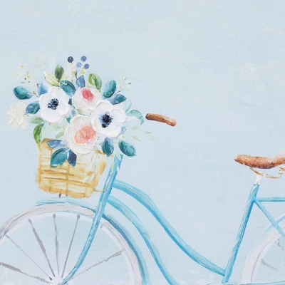 Canvas Bike Framed Wall Art With Tan Frame Multi Colored - Olivia & May 3 Canvas Bike Framed Wall Art With Tan Frame Multi Colored - Olivia & May - Image 3