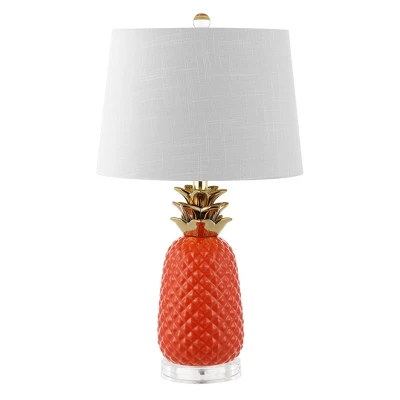 23" Pineapple Classic Vintage Ceramic LED Table Lamp LED Light Bulb (Includes LED Light Bulb) - JONATHAN Y 4 23" Pineapple Classic Vintage Ceramic LED Table Lamp LED Light Bulb (Includes LED Light Bulb) - JONATHAN Y - Image 4