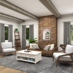 Wood Floral Carved Acanthus Wall Mirror Brown - Olivia & May -Home Decor GUEST 3923295d f6e1 4383 a6cf 30bdd61d3298