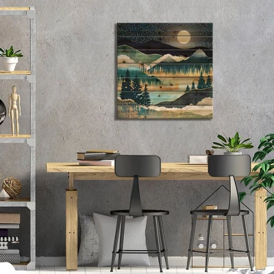 26" X 26" Star Lake Wood Print By SpaceFrog Designs - ICanvas 1 26" X 26" Star Lake Wood Print By SpaceFrog Designs - ICanvas