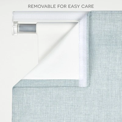 Exclusive Home Acadia 100% Blackout Roman Shade, 23"x64", Aqua 1 Exclusive Home Acadia 100% Blackout Roman Shade, 23"x64", Aqua