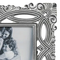 Filigree 4X6 Photo Frame Gray MDF & Glass - Foreside Home & Garden -Home Decor GUEST 3f394550 ae0e 4841 b1c3 2d84f40fd78c