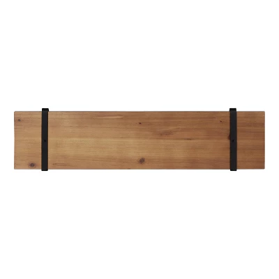 38" Soloman Wooden Shelf With Metal Brackets - Kate & Laurel All Things Decor 3 38" Soloman Wooden Shelf With Metal Brackets - Kate & Laurel All Things Decor - Image 3