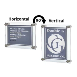 Azar Displays Floating Acrylic Wall Frame With Silver Stand Off Caps: 8.5" X 14" Graphic Size, Overall Frame Size: 12.5" X 18" -Home Decor GUEST 40176c11 31dd 414a 8ca2 392b0ccdfe14