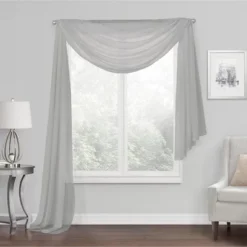Kate Aurora Elegant Sheer Voile Window Scarf Valance -Home Decor GUEST 4057b424 6573 4e46 8c42 fb24b7d4e3ca
