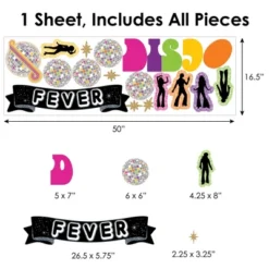 Big Dot Of Happiness 70’s Disco - Peel And Stick 1970s Disco Fever Party Decoration - Wall Decals Backdrop -Home Decor GUEST 406d1a5e 7b3e 4c6d a0d9 991a54dbaf50